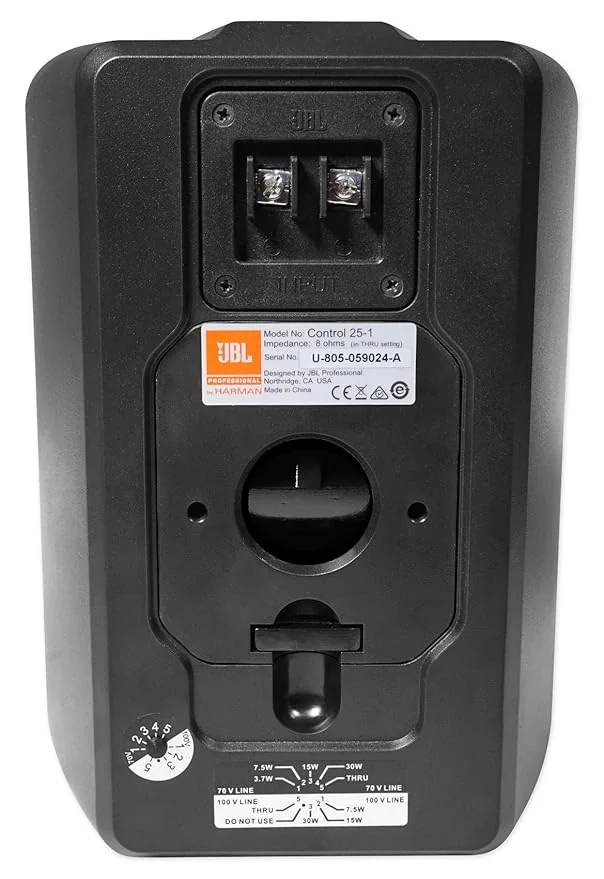 JBL Control 25-1 Outdoor Wired Speaker 300 watts (Black)