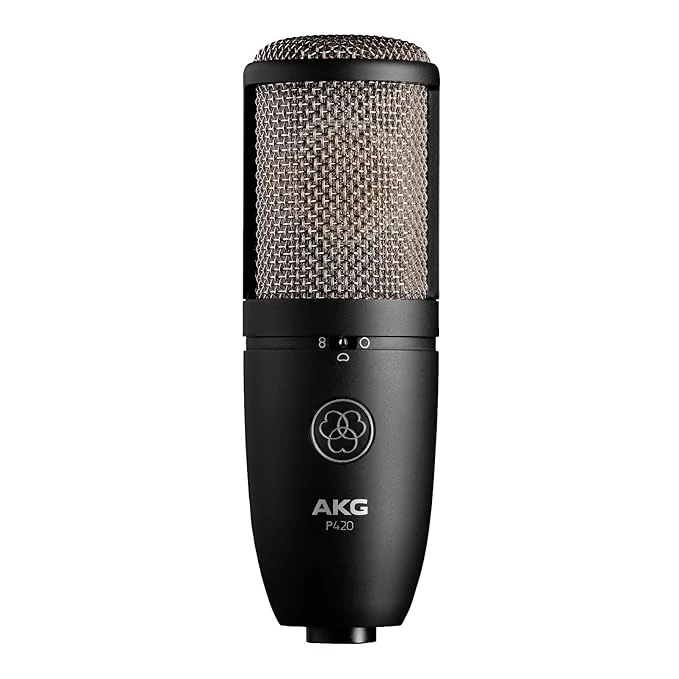 AKG P420 High-Performance Dual Capsule True Condenser XLR Microphone, Black