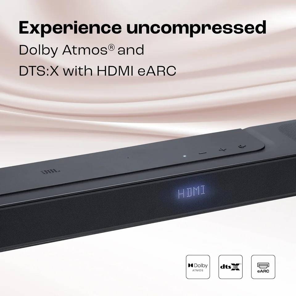 JBL Bar 1000 Pro, 11.1 (7.1.4) Channel Truly Wireless Soundbar with True Dolby Atmos®