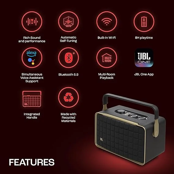 JBL Authentics 300, Portable Smart Home Wifi Speaker & Music Streaming