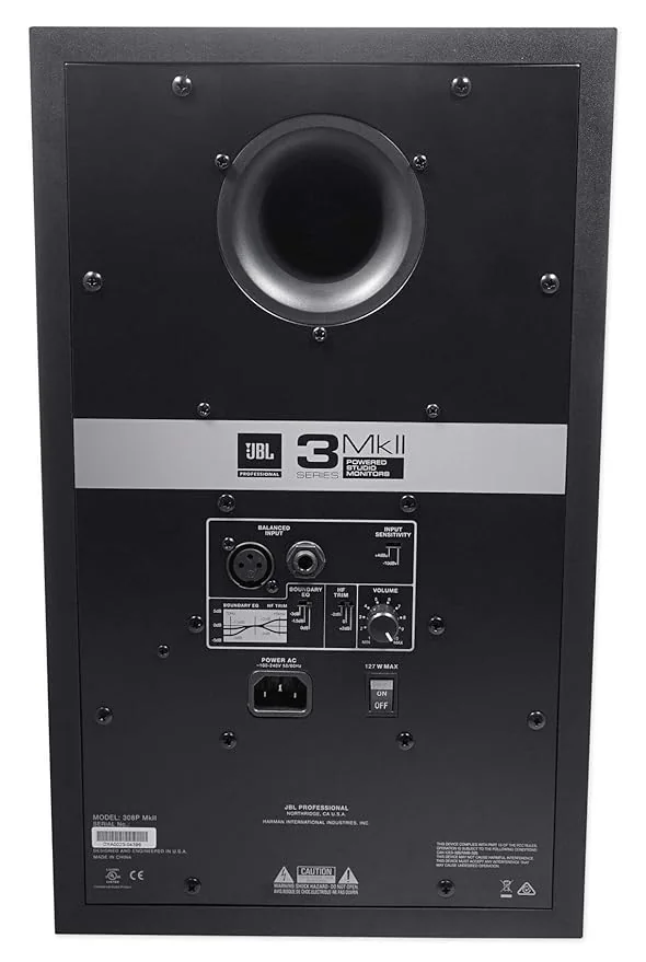 JBL Professional 308P MkII Next-Generation 8" 2-Way Powered Studio XLR Monitor Woofer (308PMKII) (Pair)