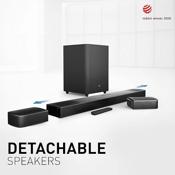 JBL Bar 9.1, Truly Wireless Soundbar with 9.1 (5.1.4) Channel, True Dolby Atmos® DTS:X 3D Sound